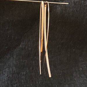 Rose gold LANA flat hoops